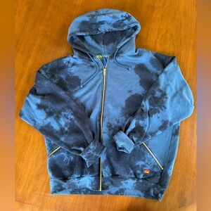 Aviator Nation Tie-Dye Zip-Up Hoodie - Large